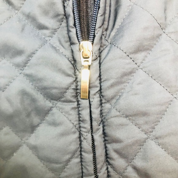 Croft & Barrow 1X Quilted Knit Sleeve Jacket Women's‎ Navy Blue Full Zip Coat - Picture 5 of 10